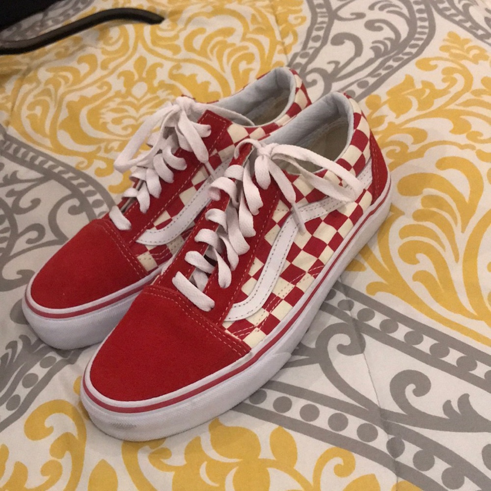 Red checkered vans